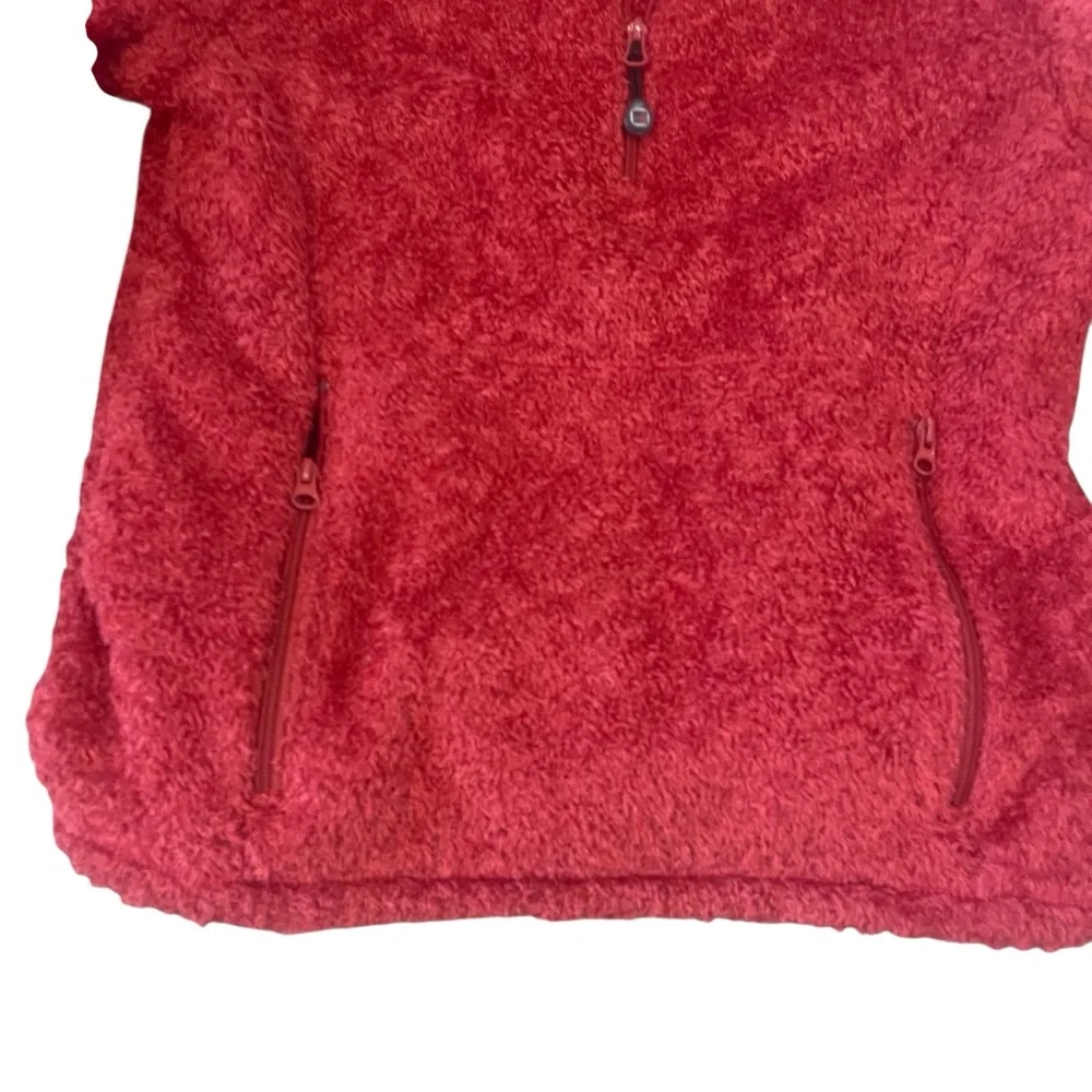 Cozy Red Quarter-Zip Fleece Pullover - Picture 3 of 8